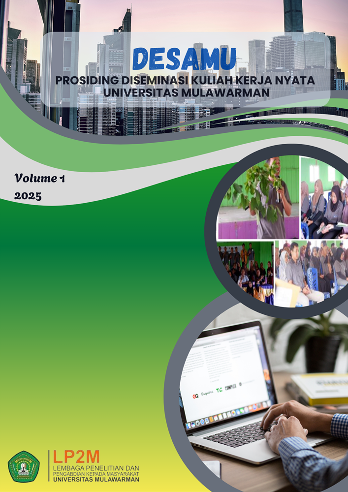 					View Vol. 1 No. 1 (2025): DESAMU Prosiding Diseminasi Kuliah Kerja Nyata (KKN) Universitas Mulawarman
				