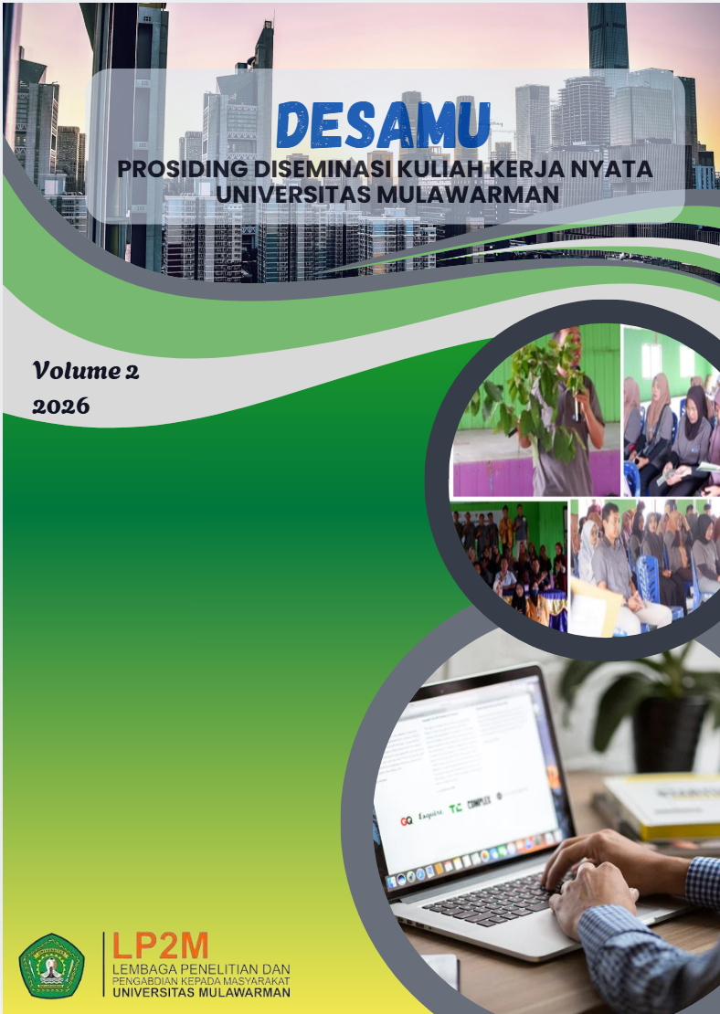 					View Vol. 2 (2026): DESAMU Prosiding Diseminasi Kuliah Kerja Nyata (KKN) Universitas Mulawarman
				